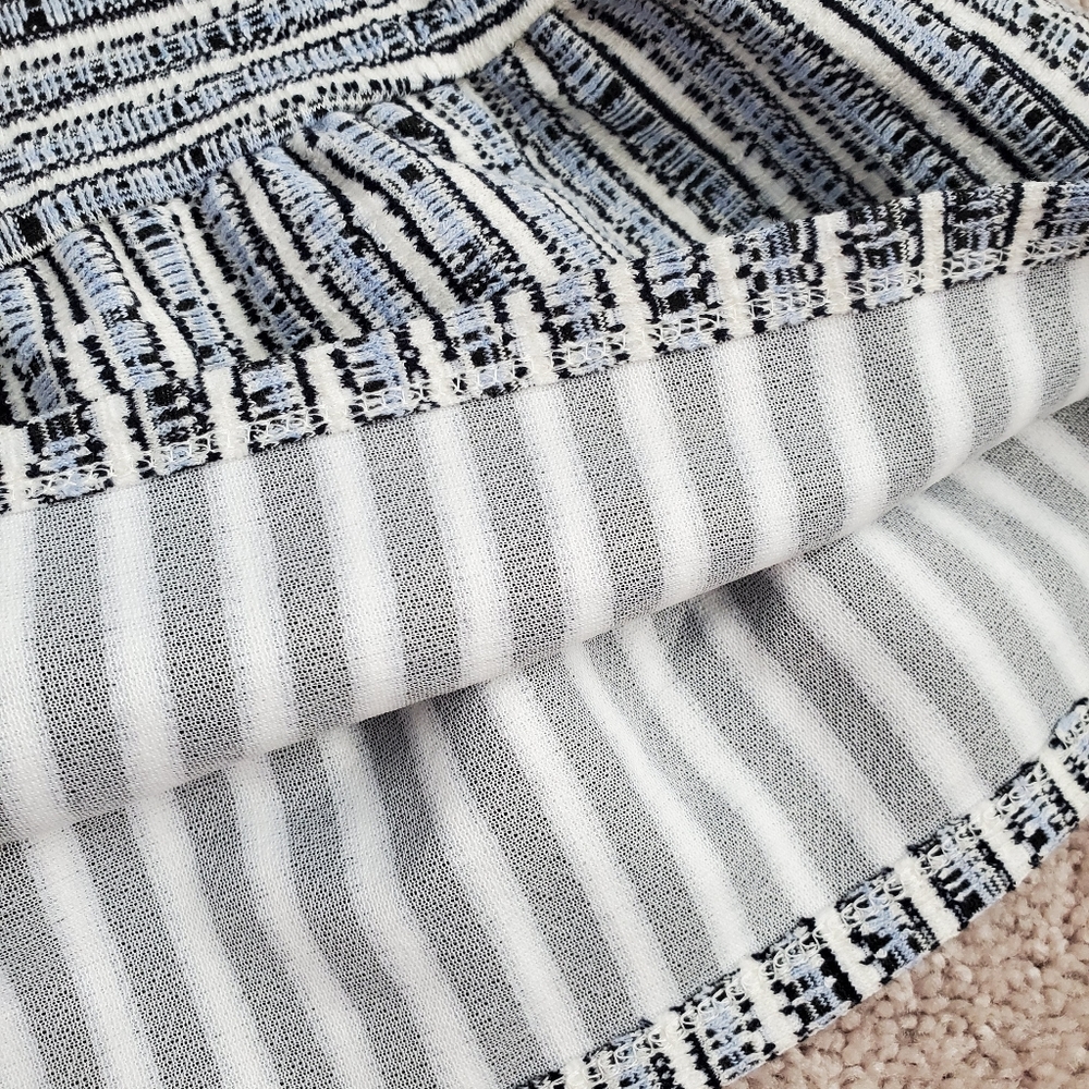 NWOT LOFT Striped Flounce Pull On Skirt - Picture 7 of 9